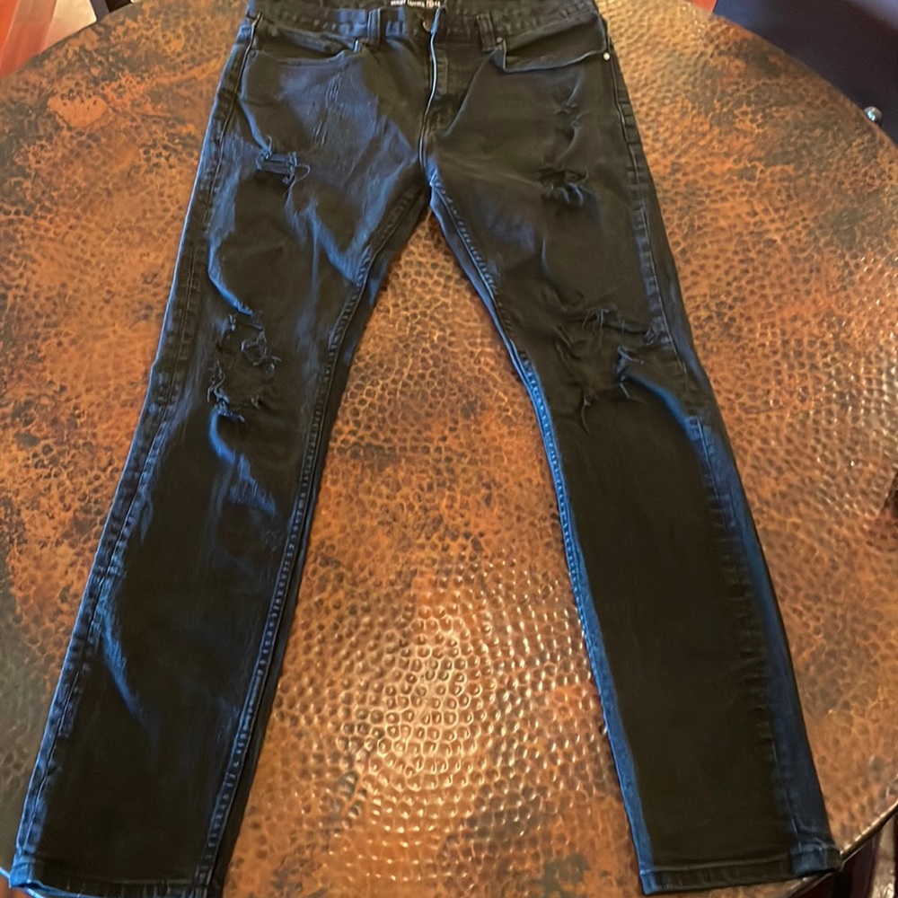 RSQ Seattle Skinny Tapered Mens Neans in Black